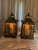 Weathered (see rust on bottom of one lantern-can use a stop rust spray, I have not added anything to lanterns-just cleaned...