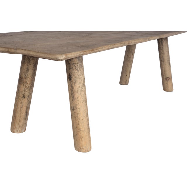 Late 20th Century Late 20th Century Reclaimed Elm Dining Table With Limb Legs For Sale - Image 5 of 7