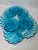 Hazel Atlas Capris Snack Set for Six 1960s Turquoise Colored Glass in Shell Theme For Sale In Los Angeles - Image 6 of 11