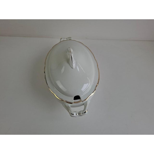 Original art deco porcelain soup tureen produced in czechoslovakia in the 1930s by the renowned duchcov porcelain factory...