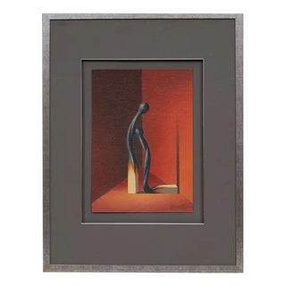 Abstract Composition, Oil on Board, 20th Century For Sale