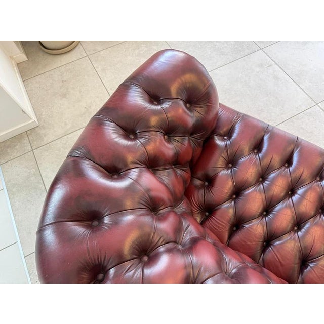 Oxblood Chesterfield Club Sofa For Sale - Image 11 of 13