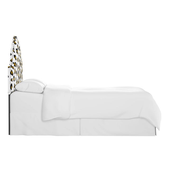 Transitional Halsted Headboard in Ochre Brush Cheetah, California King For Sale - Image 3 of 6