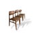 Brown Dining Chairs in Teak and Vinyl, Set of 3 For Sale - Image 8 of 9