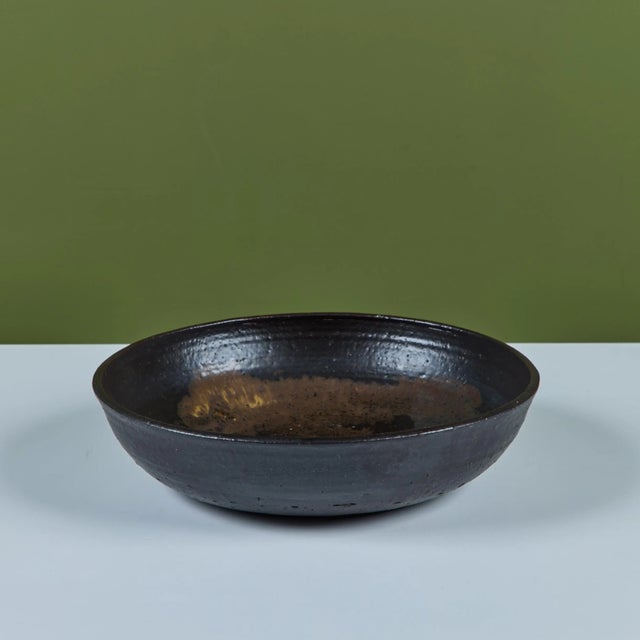 Ceramic Large Ceramic Glazed Bowl by Toshiko Takaezu For Sale - Image 7 of 12