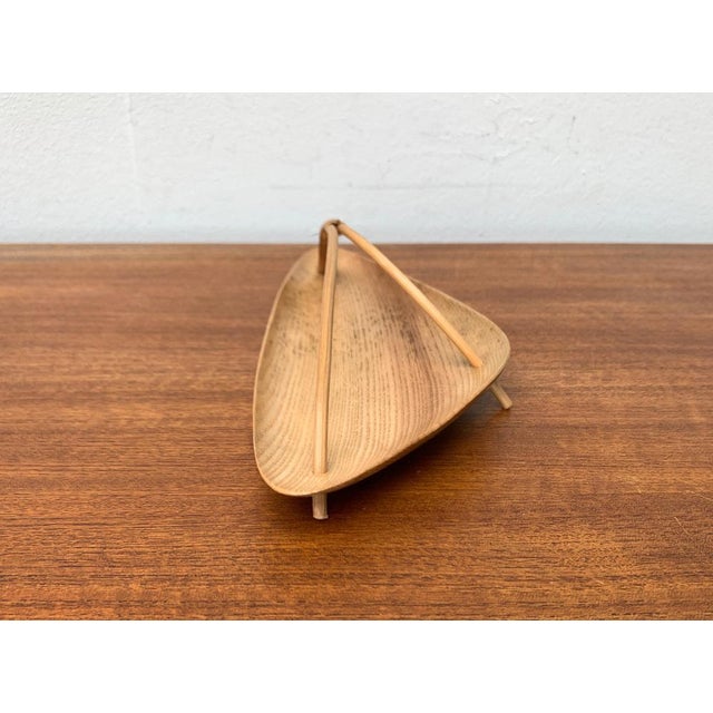 Mid-Century Wooden Bowl with Handle, 1960s For Sale - Image 13 of 18