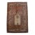 Vintage Hand-Knotted Turkish Rug Prayer Rug Super Fine Wool Rug Wall Decor Religious Tapestry 3x5 Ft Approx For Sale