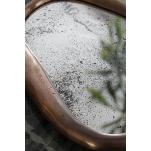 Contemporary Seoul Wall Mirror with Cast Bronze Frame and Stained Mirror by Vogel Studio For Sale - Image 3 of 5