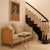 French St. Germain Settee, Light Cerused Oak For Sale - Image 3 of 3