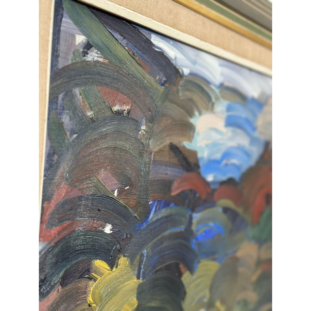 Mid-Century Modern Gösta Falck, Scene, 1960s, Oil on Canvas, Framed For Sale - Image 3 of 18