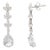 1.02 Carat Natural Aquamarine Pear Drop Diamond Dangle Earrings- A Pair For Sale
