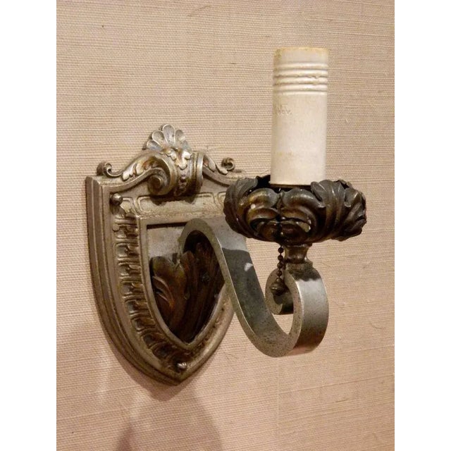 Gothic Circa 1910's Single Arm Gothic Revival Sconces Probably Caldwell - a Pair For Sale - Image 3 of 9