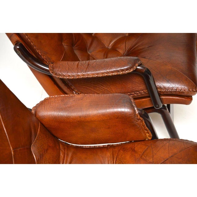 Vintage Danish Leather Armchairs, 1970s, Set of 2 For Sale - Image 14 of 17