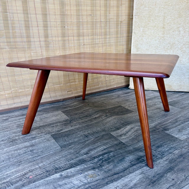 Mid Century Modern Fully Refinished Solid Wood Coffee Table by Carl Bissman Furniture. Circa 1960s. For Sale - Image 9 of 17