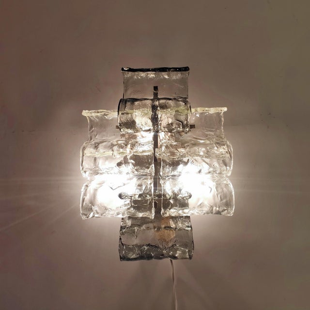Metal Large Italian Wall Sconce from Zero Quattro, 1970s For Sale - Image 7 of 14