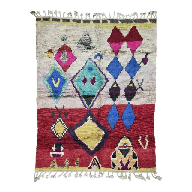 Handwoven Berber Wool Rug - For Sale