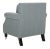 2020s Club Chair & Silver nailheads in Seaside Blue & Espresso For Sale - Image 5 of 10