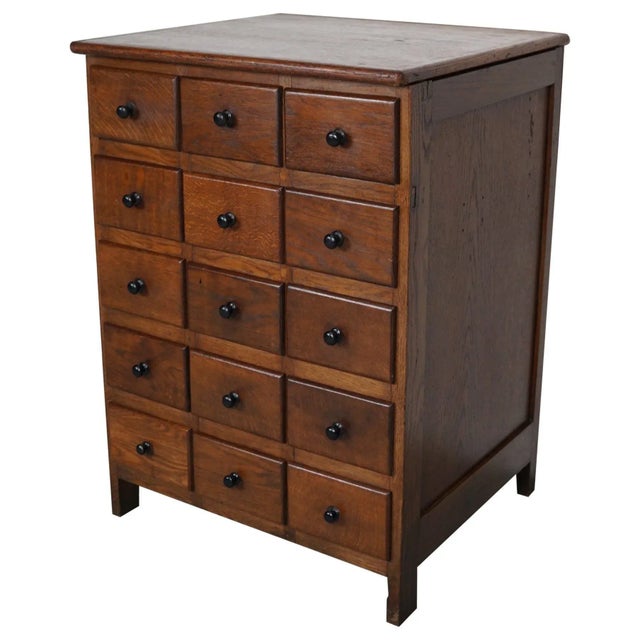 Dutch Oak Apothecary Cabinet, 1930s For Sale - Image 13 of 13