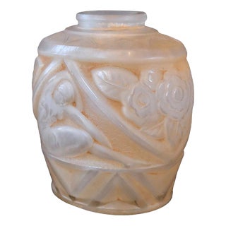 Art Deco Vase with Graces by Etling For Sale
