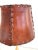 Mid-Century Italian Palm Leaf Table Lamp in Brass with Leather Lampshade, 1970s For Sale - Image 4 of 12
