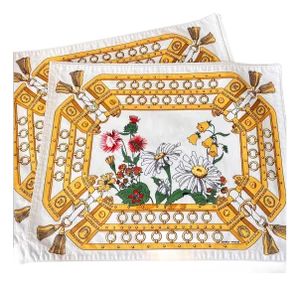 Rare vintage Hermes Paris placemats from 1979 // set of 6 cotton placemats // equestrian motif // horses // collectible luxury homegoods
