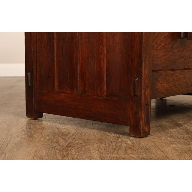 Antique Gustav Stickley Oak Chest of Drawers #626 For Sale - Image 12 of 18