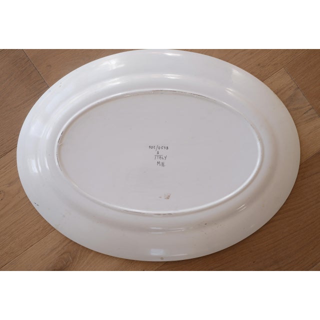 Vintage Extra Large Hand-Painted Italian Turkey Platter For Sale - Image 4 of 9