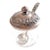 Early 20th Century Kirk & Son Sterling Silver Repousse & Etched Glass Jam/Condiment Jar With Spoon For Sale