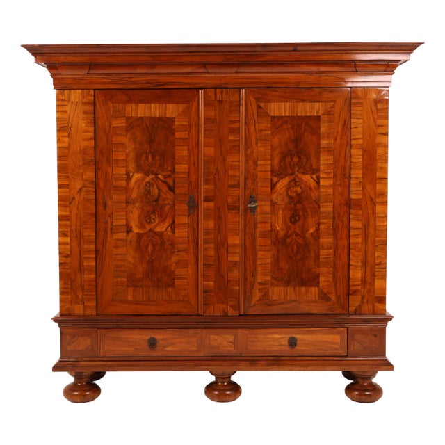 Baroque Hall Cupboard in Walnut, 1770s For Sale