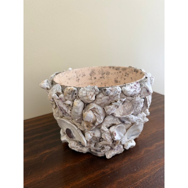 French Country Coastal Sea Shell Planter or Cachepot For Sale - Image 3 of 7