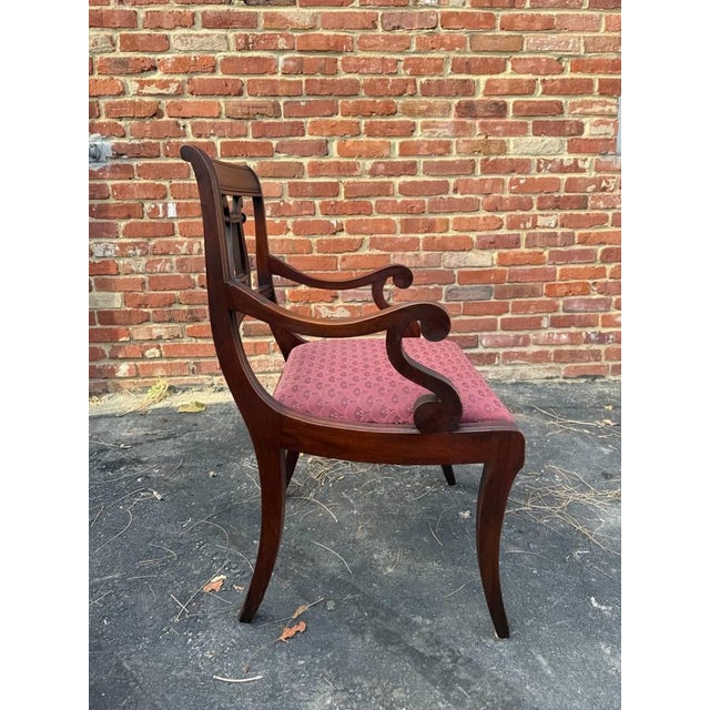 Vintage Regency Duncan Phyfe Style Harp Back Lyre Back Dining Chairs by Hathaway's For Sale - Image 12 of 18