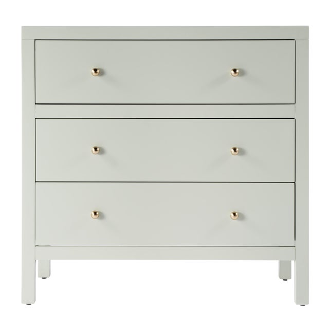 2020s Nora 34 in. W Wood 3 Drawer Chest, Sage Green For Sale - Image 5 of 9