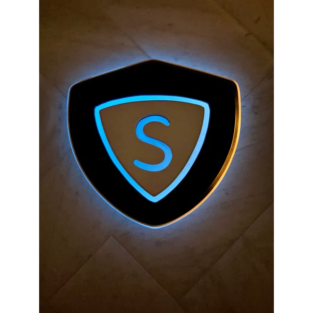 Exhibited Beverly Bev Fishman Shield Resin Wall Sculpture With Phosphorescent Pigment, Signed, 2010, David Richard Gallery For Sale - Image 14 of 16