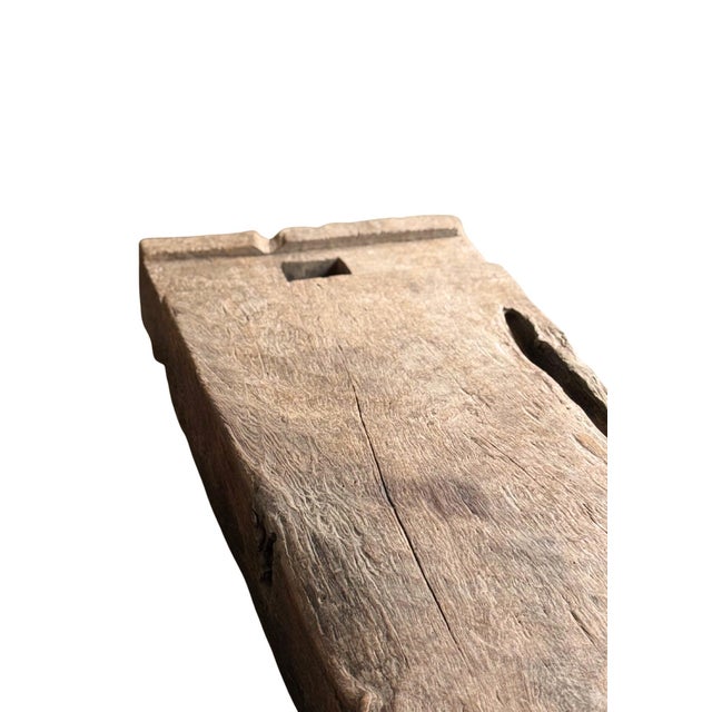 Brown Teak Wood Java Rice Mortar Table C. 1900 For Sale - Image 8 of 10