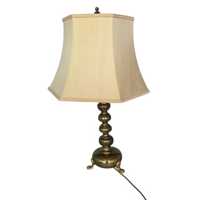 Brass Table Lamp with Lions Feet in the style of Stiffel, 1970s For Sale - Image 14 of 14