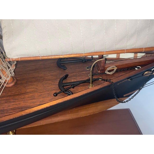 Brown Fine Model of the Schooner Yacht America For Sale - Image 8 of 12