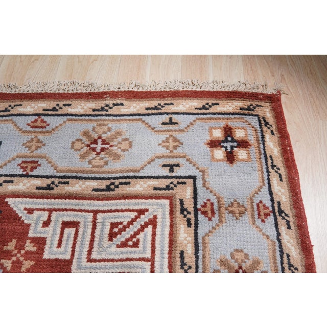 8x10 Talia Traditional Red Rust Bold Star Geometric Hand Knotted Wool Carpet Rug For Sale In New York - Image 6 of 10