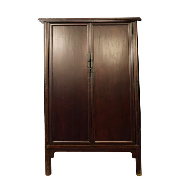 19th Century Chinese Elm Wardrobe Armoire For Sale