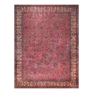 Nazmiyal Collection Large Antique Persian Kashan Rug For Sale