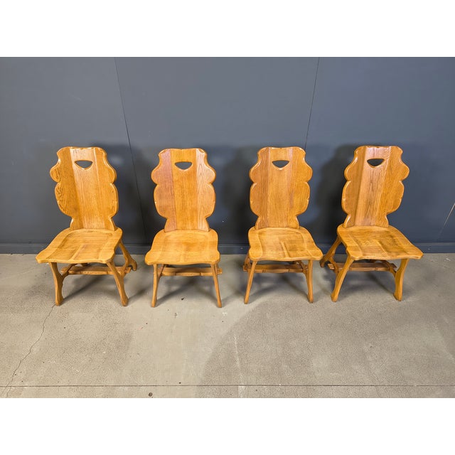 Vintage Rustic Dining Chairs, 1960s, Set of 4 For Sale - Image 10 of 13