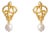 Golden Medusa Pearl Statement Earrings, A Pair For Sale