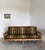 Mid-Century Modern Scalloped Carved Turned Danish Oak Henning Kjærnulf Style Sofa Couch Olive Wool For Sale - Image 3 of 16