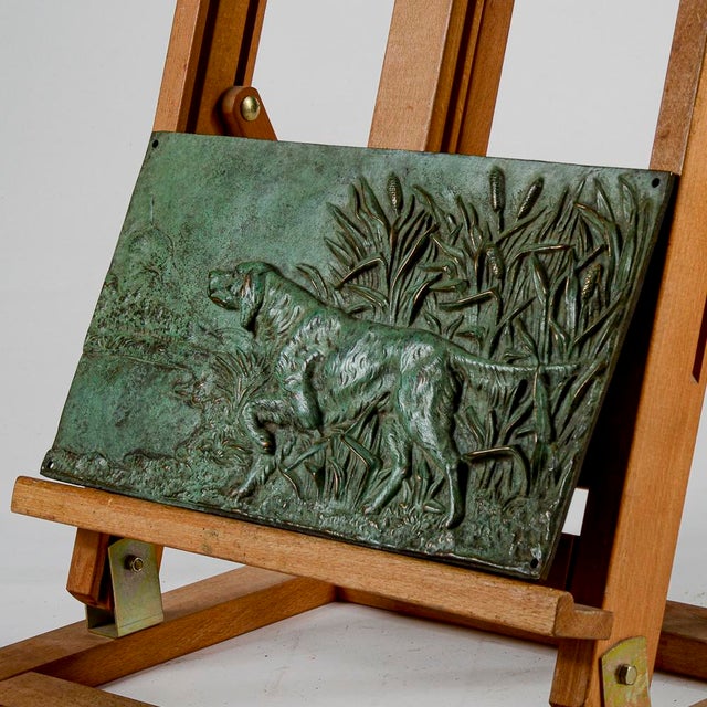 Metal Plate of Hunting Scene with Setter Dog, 1890s-1910s For Sale - Image 4 of 6