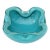 Vintage Murano Alfredo Barbini Teal Blue Green Gold Fleck Bubbles Italian Art Glass Ashtray Bowl For Sale