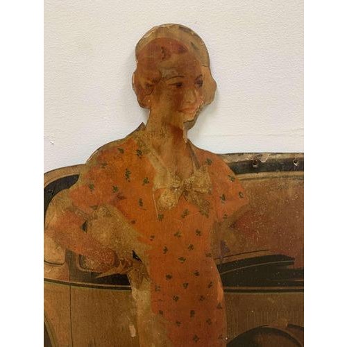 Vintage Triumph Gloria Car Advertising Board, 1930s For Sale - Image 16 of 18