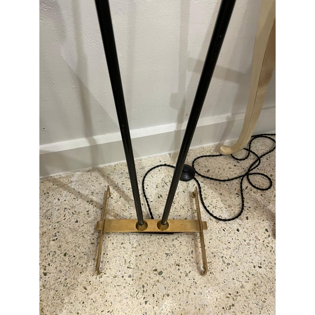 Early Stilnovo Double-Cone Floor Lamp (Original Label) For Sale - Image 12 of 17