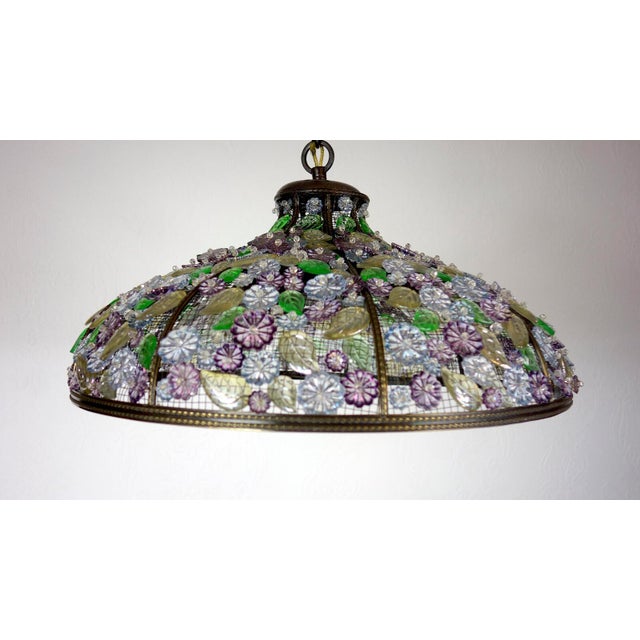 Burnished Brass and Crystal Chandelier from Palwa, 1950s, in Very Good conditions. Designed 1950 to 1959 This piece has an...