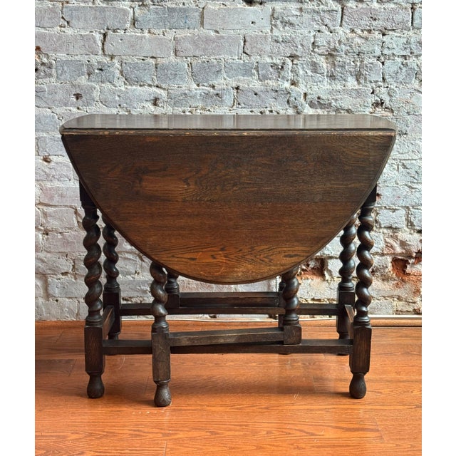 19th Century 19th Century English Oak Twisted Barley Table For Sale - Image 5 of 5
