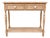 Louis-Philippe Style Console Table in Oak with Porcelain and Brass Knobs, 1980s For Sale
