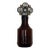 Arts & Crafts Stained Glass Amber Brown Bottle Styled After Karla Walz For Sale